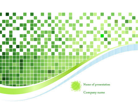 Green Mosaic PowerPoint Template, 08300, Abstract/Textures — PoweredTemplate.com