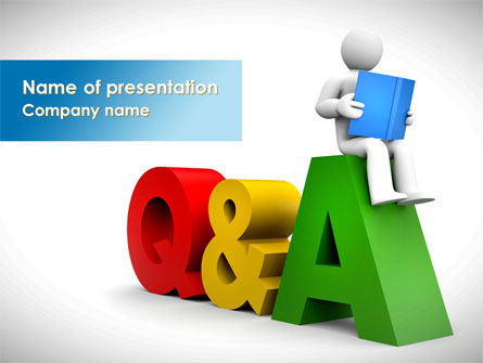 Questions & Answers PowerPoint Template, Free PowerPoint Template, 08319, Education & Training — PoweredTemplate.com