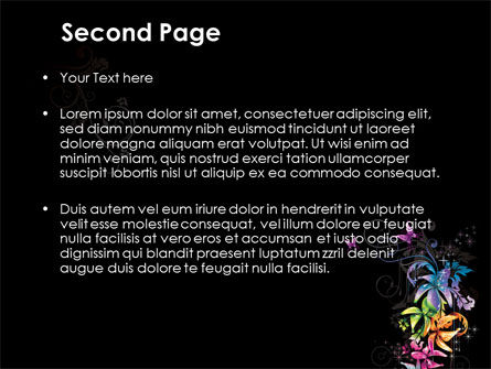 Fancy Design Flowers PowerPoint Template, Slide 2, 08349, Abstract/Textures — PoweredTemplate.com
