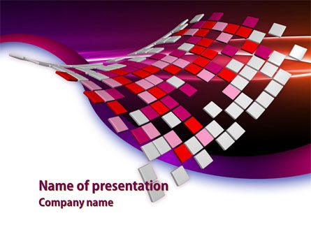 Pink Pixels PowerPoint Template, 08355, Abstract/Textures — PoweredTemplate.com