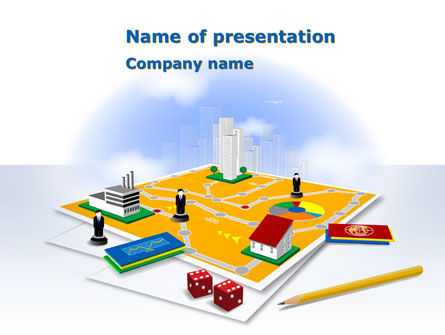 城市预算PowerPoint模板, PowerPoint模板, 08360, Education & Training — PoweredTemplate.com