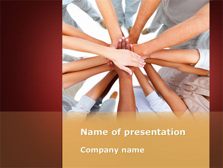Joined Hands PowerPoint Template, PowerPoint Template, 08368, Religious/Spiritual — PoweredTemplate.com