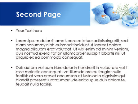 Modèle PowerPoint de petites pantoufles bleues, Diapositive 2, 08397, Education & Training — PoweredTemplate.com