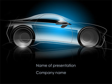 Konzeptwagen modellierung PowerPoint Vorlage, PowerPoint-Vorlage, 08415, Autos und Transport — PoweredTemplate.com