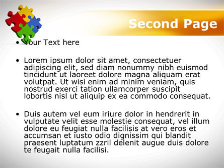 파워포인트 템플릿 - 다채로운 퍼즐, 슬라이드 2, 08425, 컨설팅 — PoweredTemplate.com