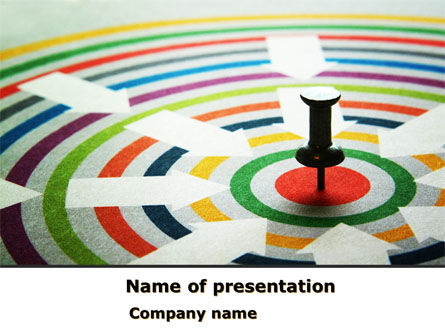 Modello PowerPoint - Pin di destinazione, Gratis Modello PowerPoint, 08440, Concetti del Lavoro — PoweredTemplate.com