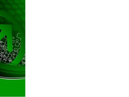 파워포인트 템플릿 - 녹색 가리키는 화살표, 슬라이드 3, 08444, 추상/직물 — PoweredTemplate.com