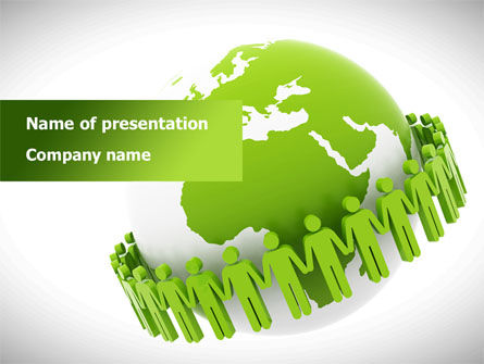 Groen Bescherming Van Planet PowerPoint Template, PowerPoint-sjabloon, 08447, Religieus/Spiritueel — PoweredTemplate.com