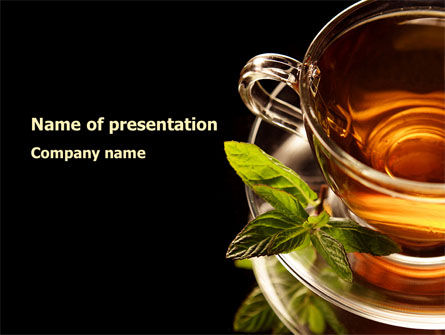 Plantilla de PowerPoint - té de menta, Gratis Plantilla de PowerPoint, 08453, Food & Beverage — PoweredTemplate.com