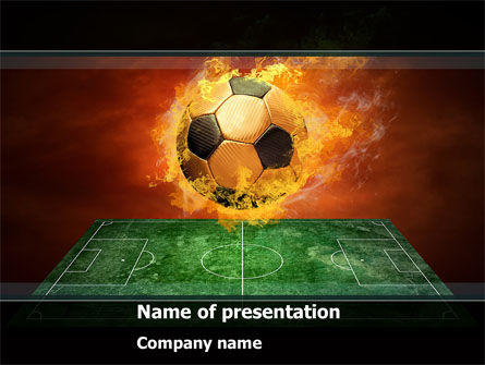 Modello PowerPoint - Calcio flaming, Modello PowerPoint, 08458, Sport — PoweredTemplate.com