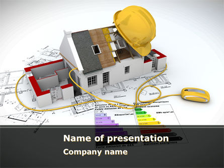 Woningbouw Schatting PowerPoint Template, Gratis PowerPoint-sjabloon, 08477, Carrière/Industrie — PoweredTemplate.com
