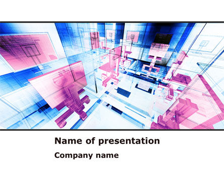 Modelo de PowerPoint Grátis - ambiente abstrato, Modelo do PowerPoint, 08496, Construção — PoweredTemplate.com