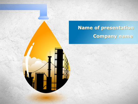 Oil Plant PowerPoint Template, PowerPoint Template, 08497, Utilities/Industrial — PoweredTemplate.com