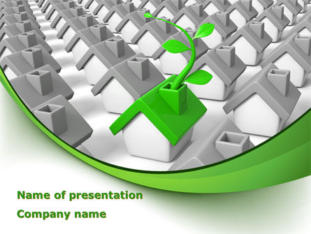 Eco House Germ PowerPoint Template, PowerPoint Template, 08502, Careers/Industry — PoweredTemplate.com