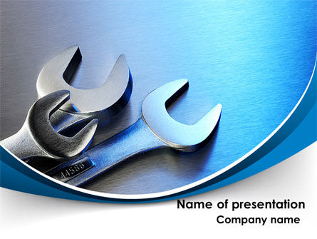 Metal Spanners PowerPoint Template, Free PowerPoint Template, 08513, Utilities/Industrial — PoweredTemplate.com