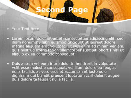 Modèle PowerPoint de affaires parlant, Diapositive 2, 08525, Business — PoweredTemplate.com