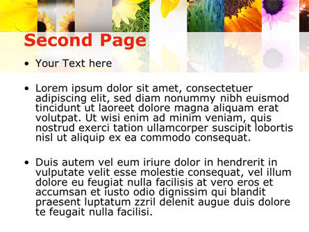 Modèle PowerPoint de fleurs ouvertes collage brillant, Diapositive 2, 08533, Fêtes / Grandes occasions — PoweredTemplate.com