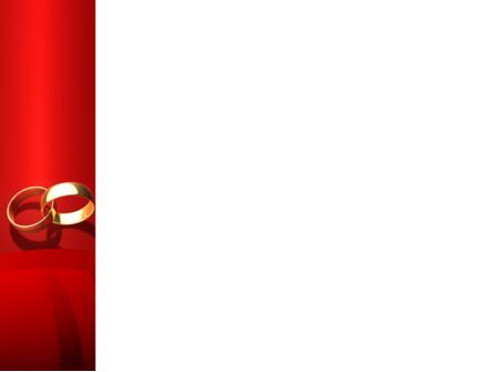 鮮やかな赤い背景に結婚指輪 - PowerPointテンプレート, スライド 3, 08582, 休日／特別行事 — PoweredTemplate.com