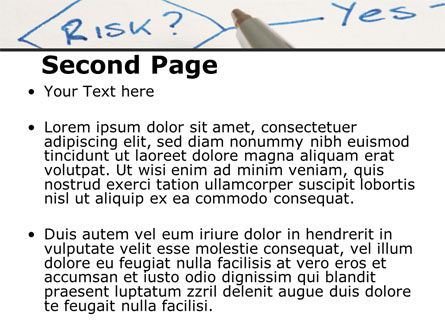 Templat PowerPoint Keluaran Risiko, Slide 2, 08595, Konsultasi — PoweredTemplate.com