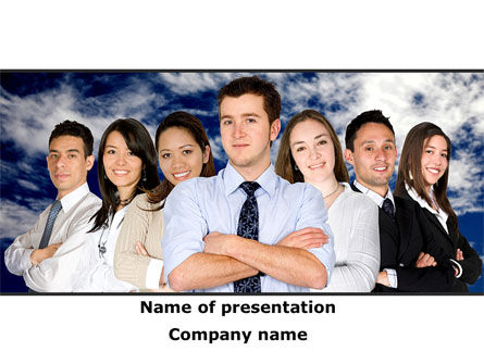 团队精神PowerPoint模板, 免费 PowerPoint模板, 08608, 人们 — PoweredTemplate.com