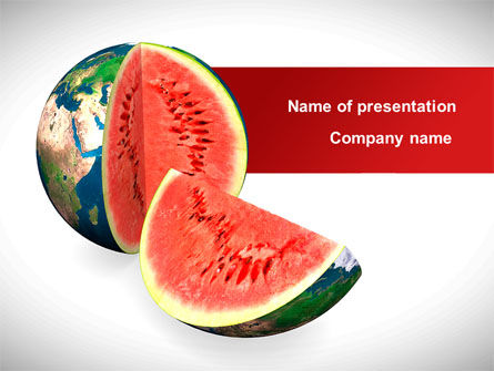 Sweet Watermelon PowerPoint Template, Free PowerPoint Template, 08612, Global — PoweredTemplate.com