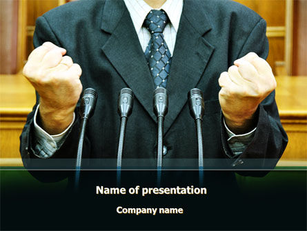 口才PowerPoint模板, 免费 PowerPoint模板, 08620, 政治与政府 — PoweredTemplate.com