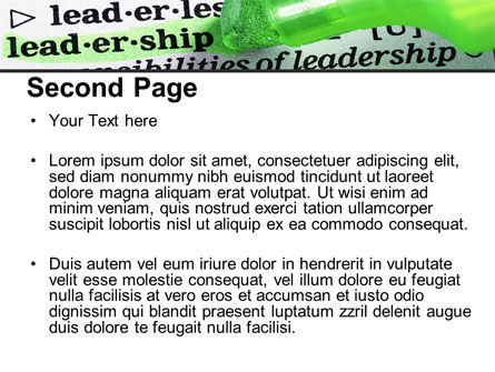 Rights And Responsibilities Of A Leader PowerPoint Template, Slide 2, 08628, Consulting — PoweredTemplate.com