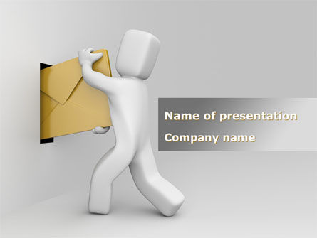 Post a Letter PowerPoint Template, PowerPoint Template, 08640, Careers/Industry — PoweredTemplate.com