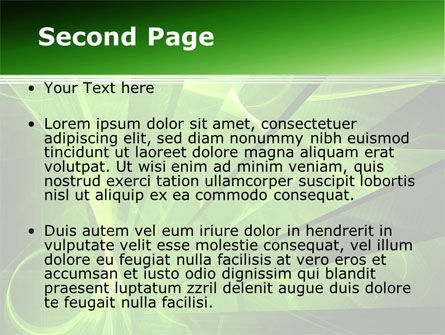 파워포인트 템플릿 - 녹색 추상 줄무늬, 슬라이드 2, 08659, 추상/직물 — PoweredTemplate.com