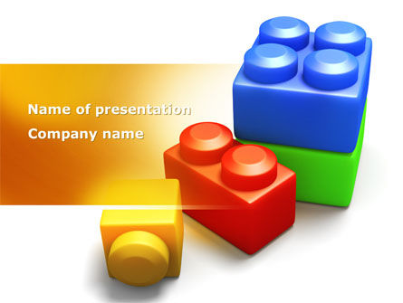 Plantilla de PowerPoint - ladrillos lego, Gratis Plantilla de PowerPoint, 08665, Construcción — PoweredTemplate.com