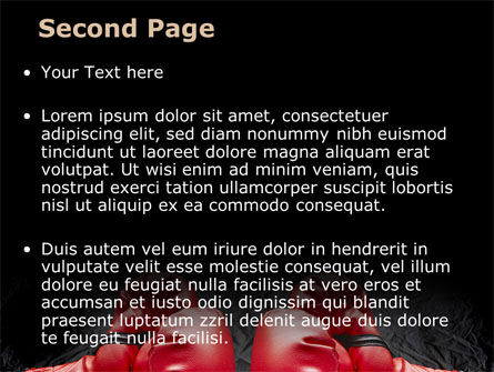 Modèle PowerPoint de gants rouges de boxe, Diapositive 2, 08680, Concepts commerciaux — PoweredTemplate.com