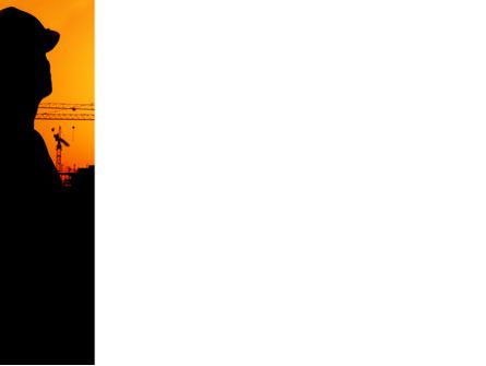 City Silhouette On The Sunset PowerPoint Template, Slide 3, 08682, Construction — PoweredTemplate.com
