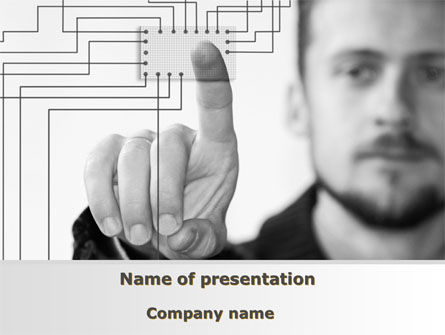 微电路设计免费PowerPoint模板, PowerPoint模板, 08684, 技术与科学 — PoweredTemplate.com