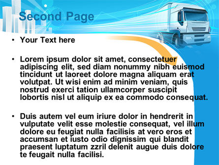 Modèle PowerPoint de camionneur, Diapositive 2, 08690, Voitures / Transport — PoweredTemplate.com
