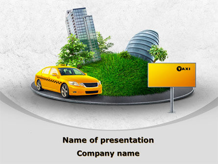 Metropolitan Taxi PowerPoint Template, Free PowerPoint Template, 08691, Cars and Transportation — PoweredTemplate.com