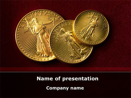 Golden Dollars PowerPoint Template, 08693, Flags/International — PoweredTemplate.com