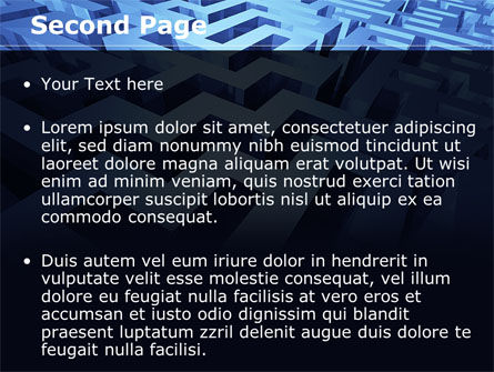 Blue Labyrinth PowerPoint Template, Slide 2, 08706, Consulting — PoweredTemplate.com