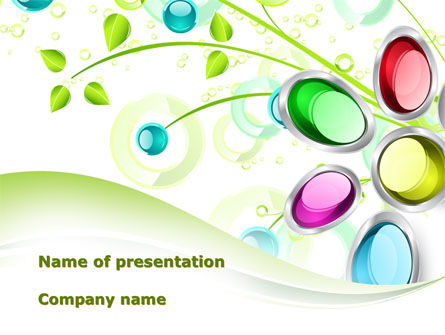 Modelo do PowerPoint - flores abstratas, Modelo do PowerPoint, 08752, Art & Entertainment — PoweredTemplate.com