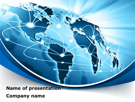 Aerial Connection PowerPoint Template, 08776, Global — PoweredTemplate.com