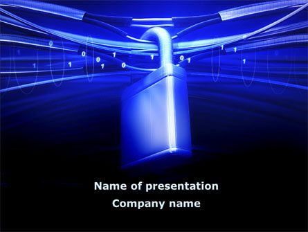 Padlock PowerPoint Template, 08790, Technology and Science — PoweredTemplate.com