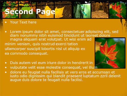 October's Leaves PowerPoint Template, Slide 2, 08791, Nature & Environment — PoweredTemplate.com