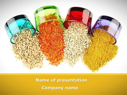 Spices PowerPoint Template, 08817, Food & Beverage — PoweredTemplate.com