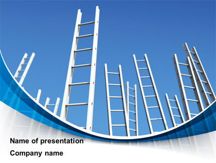 Ladder oben PowerPoint Vorlage, Kostenlos PowerPoint-Vorlage, 08826, Karriere/Industrie — PoweredTemplate.com
