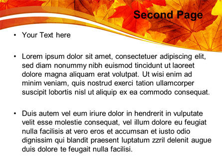 Plantilla de PowerPoint - hojas rojas en otoño, Diapositiva 2, 08841, Naturaleza y medio ambiente — PoweredTemplate.com