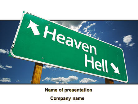 Modelo do PowerPoint - céu ou inferno, Modelo do PowerPoint, 08877, Religião/Espiritualidade — PoweredTemplate.com
