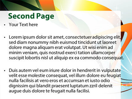Templat PowerPoint Abstrak Garis Hijau Oranye Kuning, Slide 2, 08893, Abstrak/Tekstur — PoweredTemplate.com