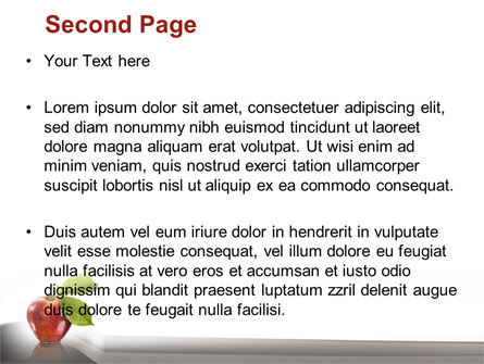 Sweet Red Apple PowerPoint Template, Slide 2, 08906, Business Concepts — PoweredTemplate.com