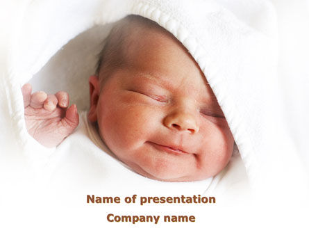 Kleine Baby Slapen PowerPoint Template, PowerPoint-sjabloon, 08919, Mensen — PoweredTemplate.com