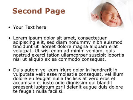 Kleines baby schläft PowerPoint Vorlage, Folie 2, 08919, Menschen — PoweredTemplate.com