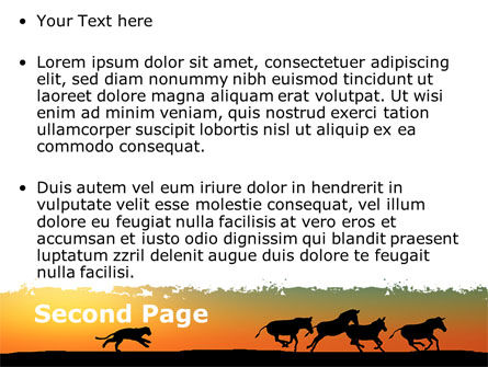 Plantilla de PowerPoint - puesta de sol de la sabana, Diapositiva 2, 08927, Naturaleza y medio ambiente — PoweredTemplate.com